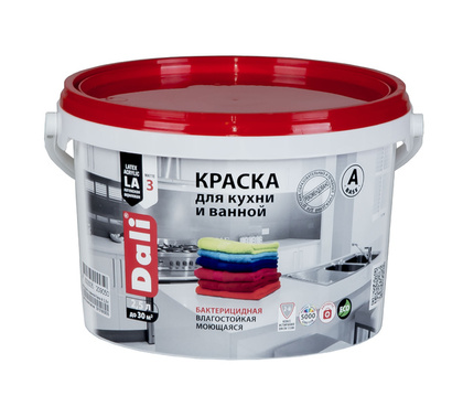 Краска для кухни и ванной DALI белая 2,5 л Рогнеда