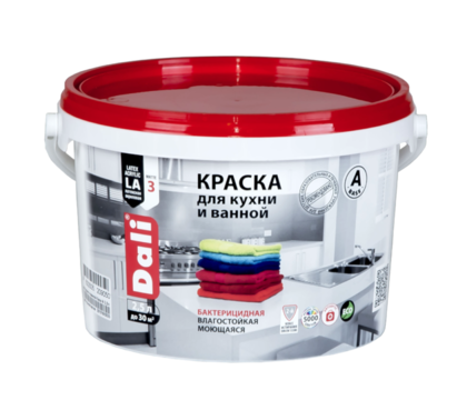 Краска для кухни и ванной DALI белая 2,5 л Рогнеда