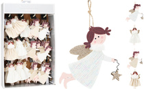 Украшение ёлочное Angel 14см, дерево, арт. ANM221540