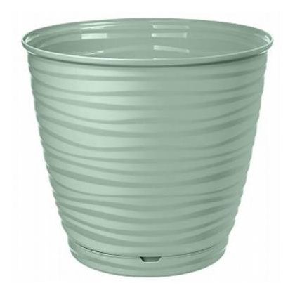 Горшок для цветов Saffron 1,5 л с поддоном,13*14 см (св-зелен)221610117/03