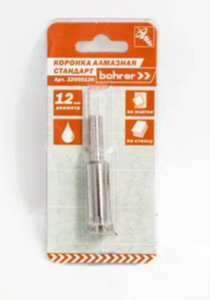 Коронка алмазн. по стеклу и кафелю 12,0 мм Bohrer