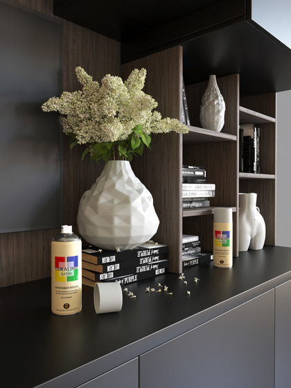 Краска аэрозольная RAL7035 Светло-Серый CORALINO SATIN полуматовая 520мл