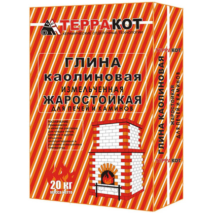 Глина печная каолиновая Терракот, 20 кг