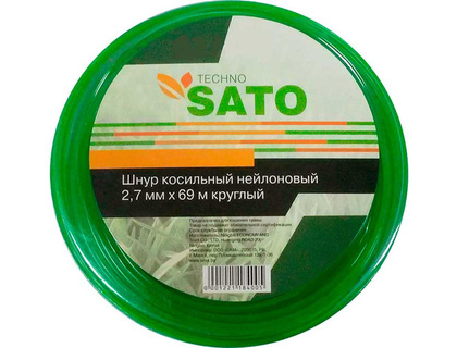 Леска для триммера SATO TECHNO 1LB 2,7мм 69м круглый