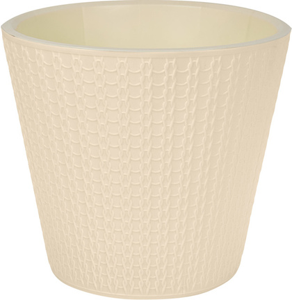 Горшок для цветов Velvet - 221602925/01, D200мм, 4л (светло-бежевый)