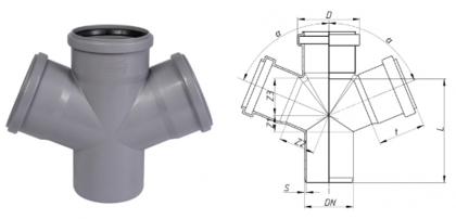 Крестовина HTDA ф110ммхф110ммхф50ммх87 OSTENDORF (115680)