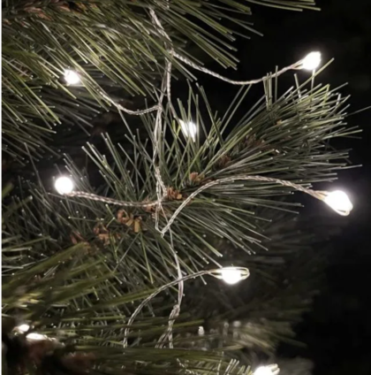 Гирлянда мишура Калядны час 2 м, 100LED, холодный белый, арт. MUJ23040332-2