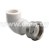 PPR-3 Угольник ПП с накидной гайкой D20-3/4