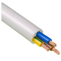 Провод ПВС 3х1,5 белый 20м