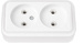 VIKA бел. Розетка 2-гнездн. б/з РА16-260, ОККО