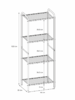 Стеллаж Валенсия 14 (VALENCIA 14 Shelf rack) (Черный)