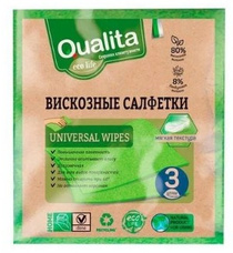 Салфетки вискозные QUALITA Eco life, 3шт