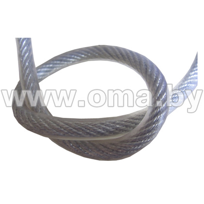 Трос для растяжки  DIN3055 в ПВХ оплетке d 3/4 мм