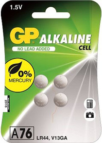 Эл. питания A76F(LR44) (уп-ка 4 шт) 2U4 GP