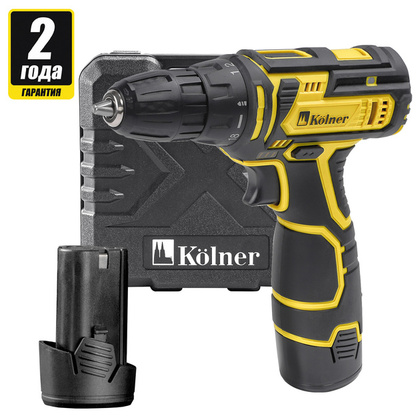 Дрель-шуруповерт акк. KOLNER KCD 12-2LC (12В,17Нм,1,5Ач)