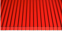 Поликарбонат сотовый красный 4х2100х6000 мм