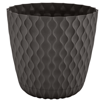 Горшок д/цветов Wave(InGreen), 4,7л, D205мм, горький шоколад