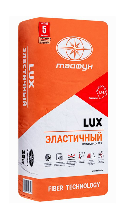Клей для плитки Тайфун Люкс Эластичный 25 кг