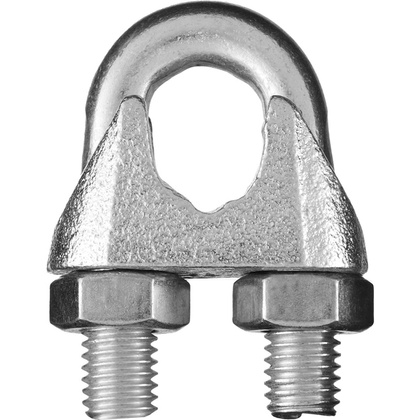 Зажим для стальных канатов DIN 741 оцинкованный 6/6,5 мм