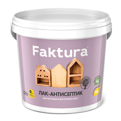 Лак-антисептик FAKTURA бесцветный 0,9 л
