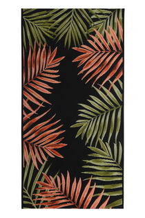 Ковер-циновка Borneo 120х170 см листья чёрный 8970-4-120170