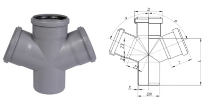 Крестовина HTDA ф110ммхф110ммх45 OSTENDORF (115935)