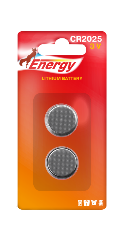 Батарейка литиевая (дисковая) CR2025 Energy-CR2025-2B