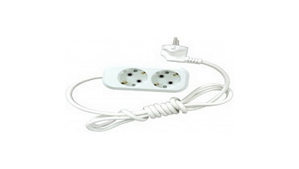 Удлинитель 2р 5м с/з 3х1,5 белый У16-2-5,0-C Вертекс-Брест