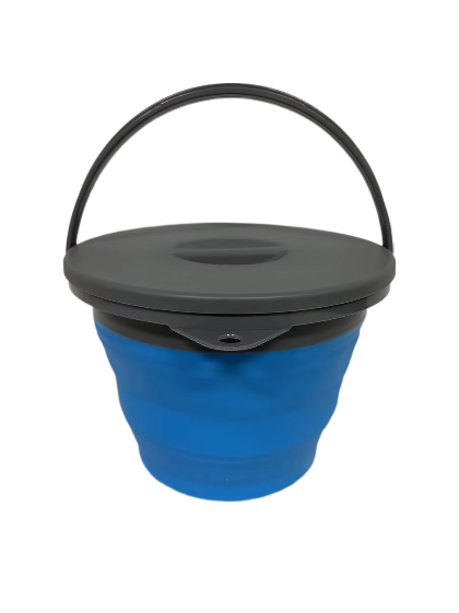 Ведро силиконовое с крышкой, 5л