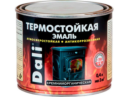 Эмаль термостойкая Dali серебро 0,4 л