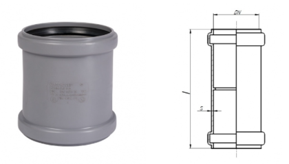 Муфта двойная HTMM ф110мм OSTENDORF (115510)