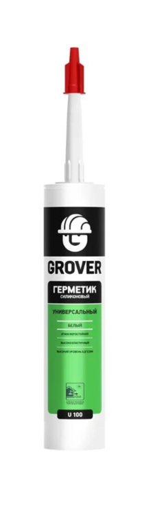 Герметик силиконовый универсальный Grover U 100 белый, 300 мл