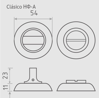 Накладка под фиксатор НФ-А (хром) NORA-M