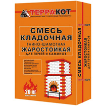 Смесь кладочная глино-шамотная Терракот, 20 кг