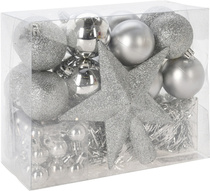 Набор украшений ёлочных Silver (54шт), полистирол, арт. ACS102610