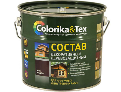 Защитно-декоративный состав Colorika & Tex 2.7л (махагон)