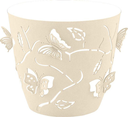 Горшок для цветов Butterflies, 2,5л, D175мм, песочно-белый