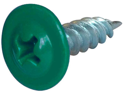 Шуруп по металлу 4,2х25 зеленый прессшайба острый, 100 штук