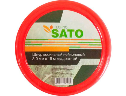 Леска для триммера SATO TECHNO 3мм 15м квадратный