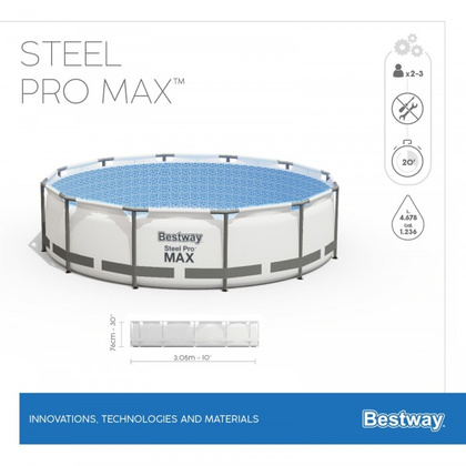 Бассейн каркасный 305х76см Steel Pro (Bestway арт.56406)