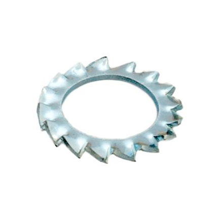 Шайба зубчатая DIN 6798 10мм белый цинк 6 шт