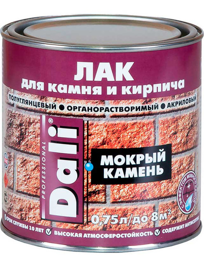 Лак для камня DALI Мокрый камень 0,75л