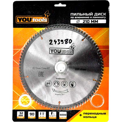 Пила дисковая Yourtools 210/32 мм Z90