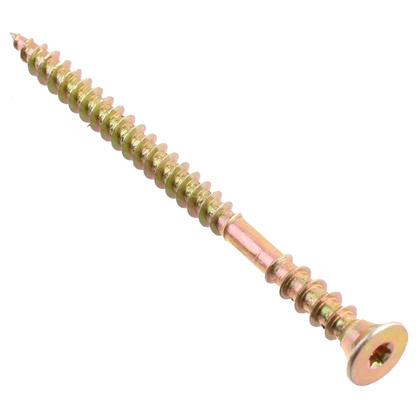 Саморез конструкционный TX 6,0х100 желтый цинк 2 шт