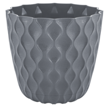 Горшок д/цветов Wave(InGreen), 0,65л, D115мм, вулканический серый