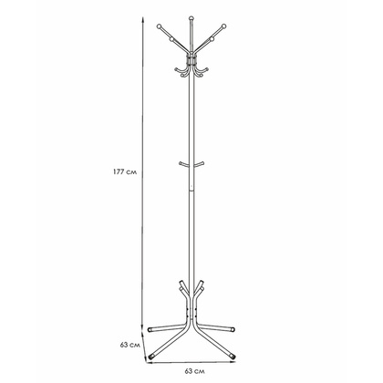 Вешалка напольная Луч 5 (Белый)