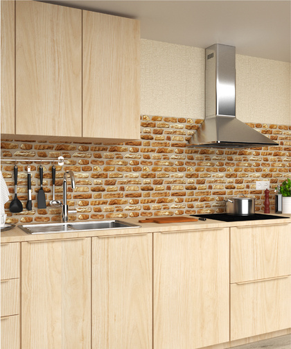 Панель ПВХ самоклеящаяся Grace кирпич Мергель глинистый 473х475 мм