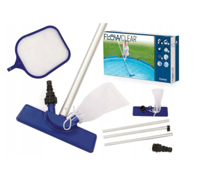Набор для чистки бассейна (вакуумная насадка-пылесос, сачок, ручка) (Bestway арт. 58013)
