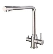 Смеситель для кухни, R-излив, с подключением к фильтру, нерж., арт. K24