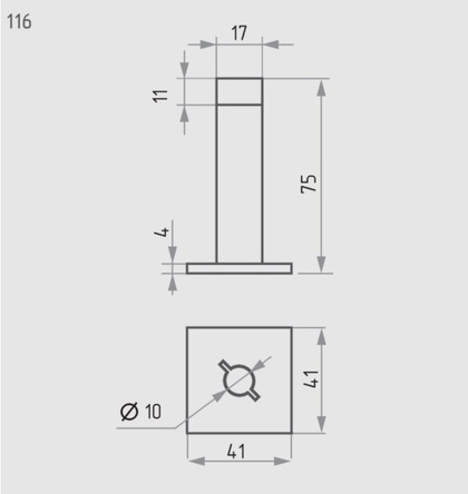 Упор дверной настенный 116 старая бронза